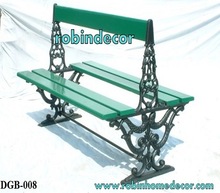 Cast Iron Garden Patio Banch, Color : Green