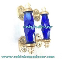 Glass Blue Door Handle, For Cabinet, Drawer, Dresser