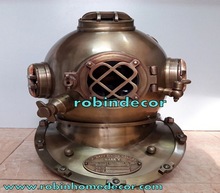 Vintage Divers Helmet, Size : 42 X 32 X 42 Cm.