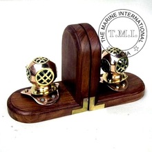 DIVING HELMET BOOKEND PAIR -COPPER