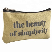 Custom Zipper Canvas Pouch, For Cosmetics Convenience