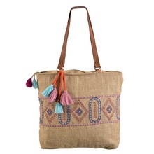 Logo Burlap Shopping Bag, Color : Multi Color, Multi