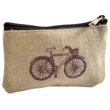 Printed Canvas Zipper Pouch, For Cosmetics Convenience