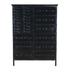 Metal Tool Cabinet, Color : Black Painted