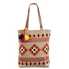 Shruti Impex Cotton+Canvas+jute + Burlap Tote Jute Bag, For Daily, Color : Multi Color, Multi