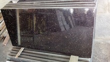Polished Black Galaxy Granite Tiles