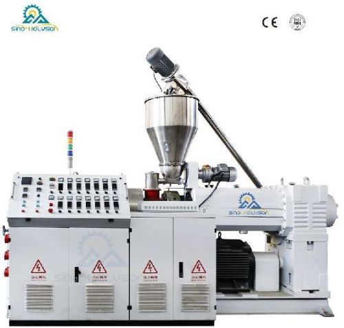Electric 50Hz HSJZ-80/156 Conical Twin Screw Plastic Extruder