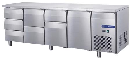 1 Doors 7 Drawers Fancooling Undercounter Chiller