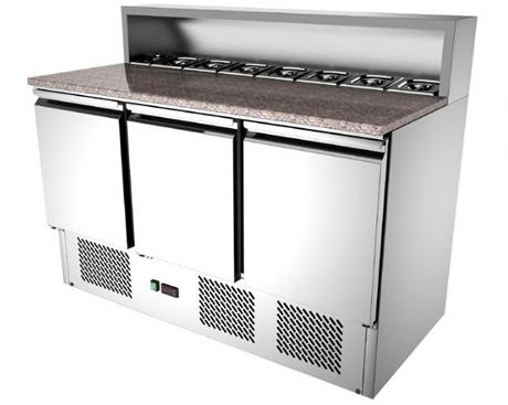 Stainless Steel 304 3 Doors Fancooling Sandwich Work Bench