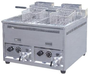 Counter Top Gas 2-Tank 2-Basket Fryer, Power : 6kw/20470BTU