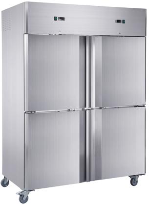 Stainless Steel 304 Dual Temperature Double Split Door Cabinet