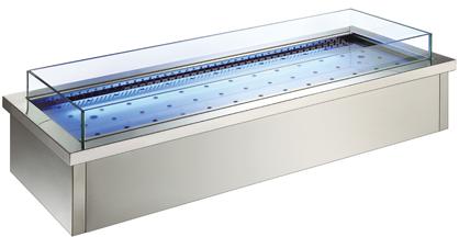 Stainless Steel 304 Fancooling Build-in Refrigerated Showcase