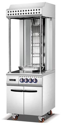 Stainless Steel 201 Single Row Gas Shawarma Machine Cabinet