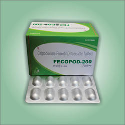 200mg Cefpodoxime DT Tablets, Packaging Size : 10*10