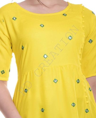 Plain Cotton Ladies Kurti, Size : M, XL