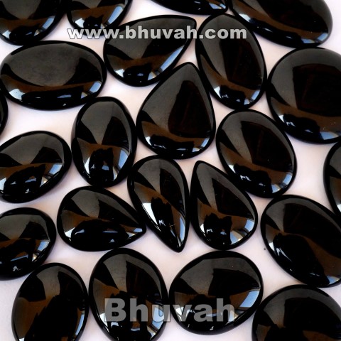 Black Onyx Cabochon Gemstone Stone