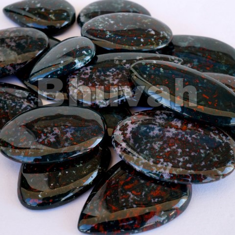 Bloodstone Cabochon Gemstone Stone