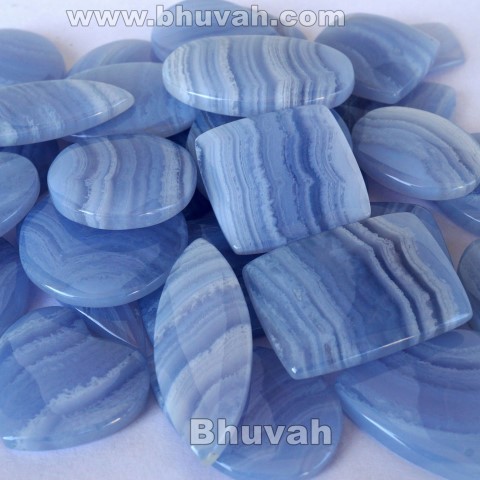 Blue Lace Agate Cabochon Gemstone Stone