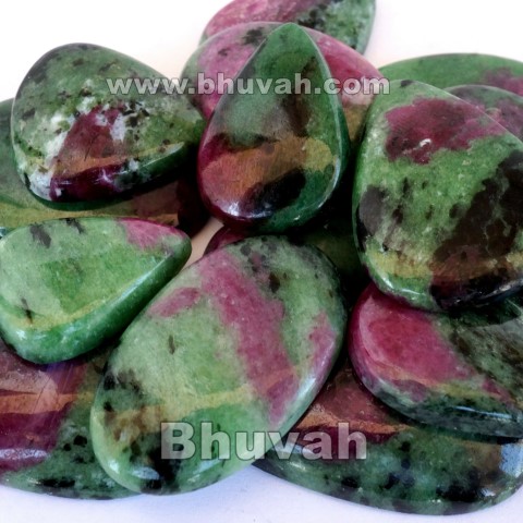 Ruby Zoisite Stone Cabochon Gemstone