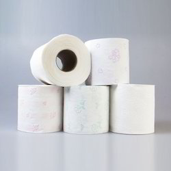 Soft Plain Toilet Tissue Paper Roll, Feature : Eco Friendly, Recyclable
