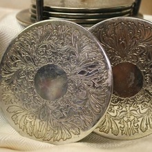 Custom Logo Premium Metal Stainless Steel Brass Metal Coaster