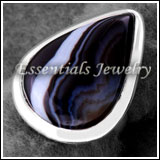 Plain Banded Onyx Ring