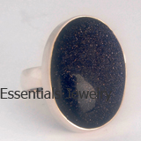 Plain Blue Sun Star Ring