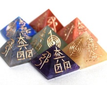 Chakra Stone Symbols Set, For Reiki Therpay, Style : Religious