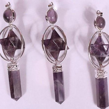 Www Sohaagate.com Gemstone Amethyst Pendant, Technique : Hand Made