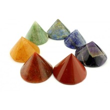 Gemstone Chakra Conical Pyramid Set