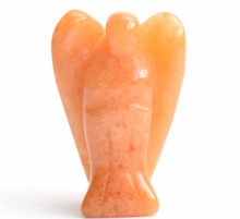 Hand Carved Yellow Jade Gemstones Angel