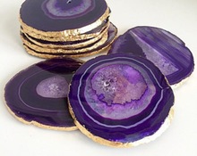 Crystal Purple Agate Coasters