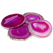 Gemstone Salt Agate Slices Coasters