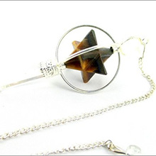 Tiger Eye Spinning Merkaba Pendulums, For Dowsing