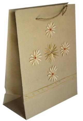 Plain Fancy Paper Shopping Bags, Size : 16x14inch