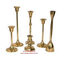 Metal Gold Pillar Candlestick Holder, For Weddings