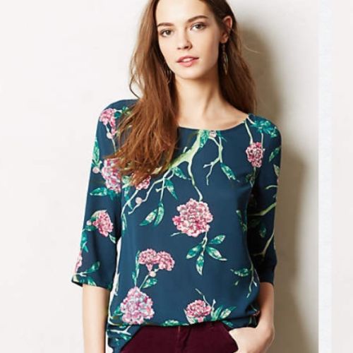 Printed Chiffon Ladies Fancy Top, Size : M, XL