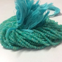 Amazonite Faceted Rondelle Gemstone Beads Strand, Feature : Handmade In India