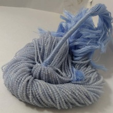 Blue Chalcedony Micro Faceted Beads Strand, Feature : Handmade In India