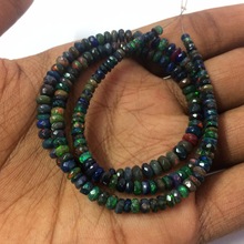 Ethiopian Opal Gemstone Rondelle Beads Strand, Feature : Handmade In India