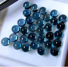 London Blue Topaz Round Smooth Cabochon