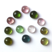 Natural Gemstone Multi Tourmaline Round Cabochon