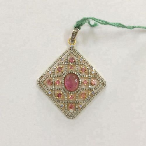 Pink Tourmaline and Tanzanite Diamond Charms, Occasion : Anytime