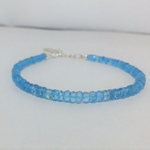 Women Sky Blue Topaz Beaded Bracelets, Occasion : Anniversary, Engagement, Gift, Party, Wedding