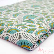 Cotton Hand Block Print Fabric, Width : 44' INCHES