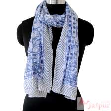 Cotton Printed Long Sarong Scarf Beach Pareo Dupatta Cover UPS-Craft Jaipur