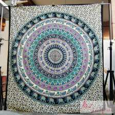 Elephant Tapestry Beach Blanket Mandala Wall Bedding Decor-Craft Jaipur