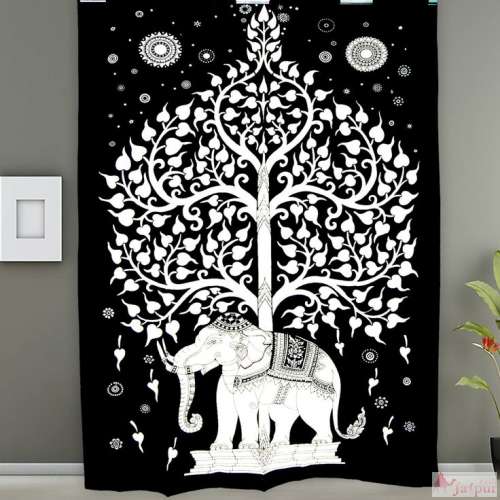 Elephant Tree Of Life Tapestry