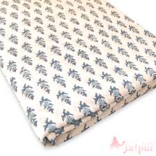Hand Block Printed Butti Design Cotton Fabric By Yards