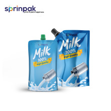 Stand Up Spout Pouch For Milk